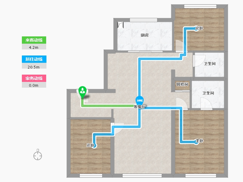 吉林省-长春市-中海·同心湖境-90.00-户型库-动静线