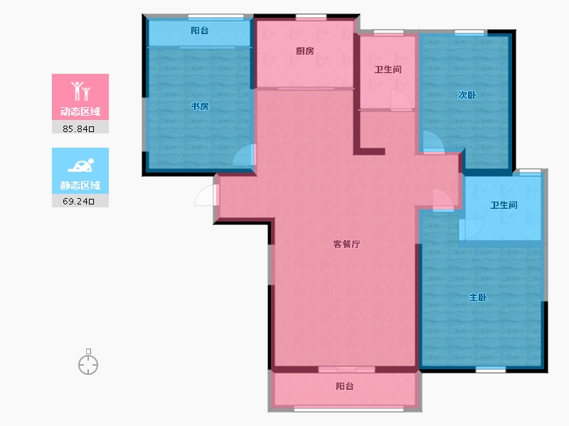 河南省-郑州市-裕华城-140.00-户型库-动静分区