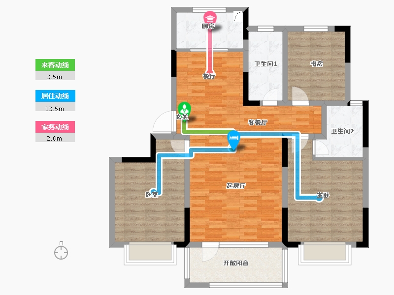 山东省-青岛市-鑫江瑞府-100.00-户型库-动静线