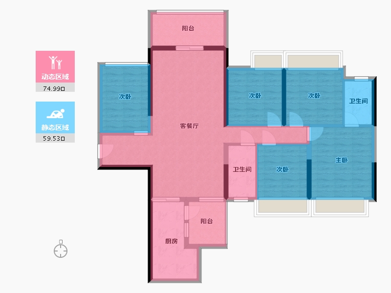 广西壮族自治区-崇左市-瑞邦绿城-143.00-户型库-动静分区