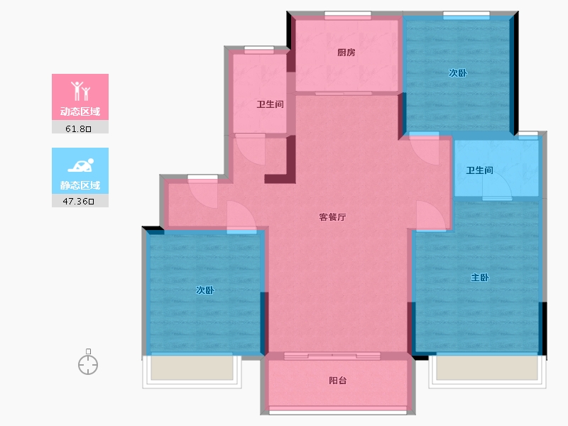 山东省-济南市-银丰玺悦-98.00-户型库-动静分区