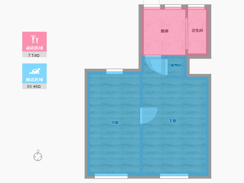 上海-上海市-高华小区-45.86-户型库-动静分区