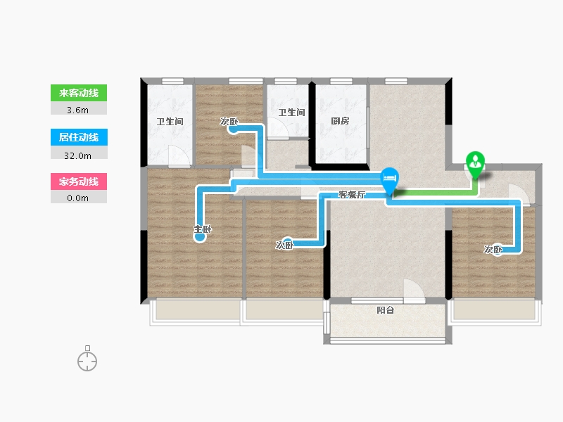 山东省-济南市-奥体时代-112.00-户型库-动静线