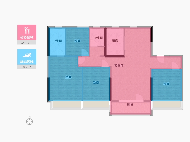 山东省-济南市-奥体时代-112.00-户型库-动静分区