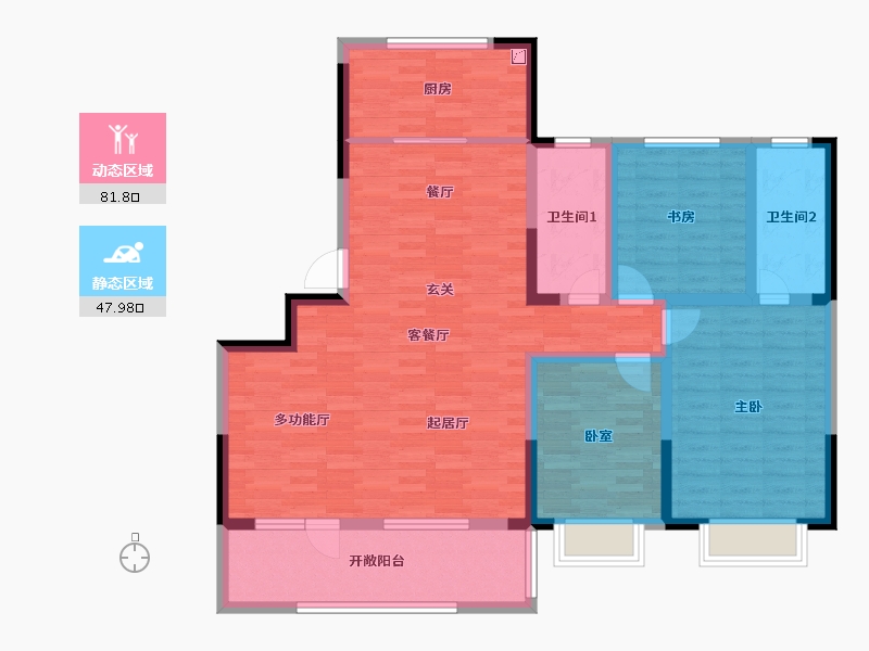 山东省-青岛市-鑫江瑞府-116.00-户型库-动静分区