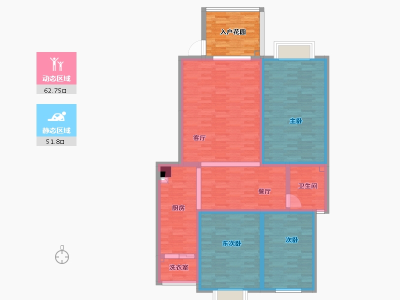 河南省-驻马店市-学府雅居-101.43-户型库-动静分区