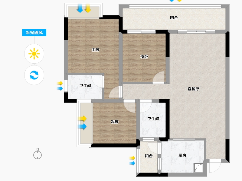 贵州省-遵义市-箐山公园里-97.00-户型库-采光通风