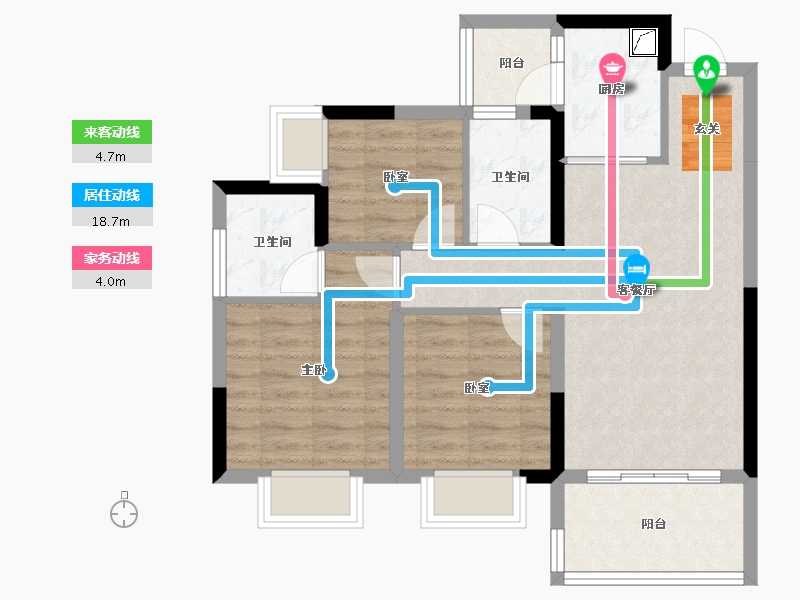 四川省-成都市-大都观香岸-73.00-户型库-动静线