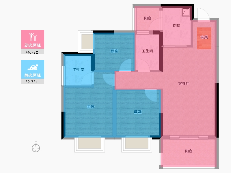 四川省-成都市-大都观香岸-73.00-户型库-动静分区