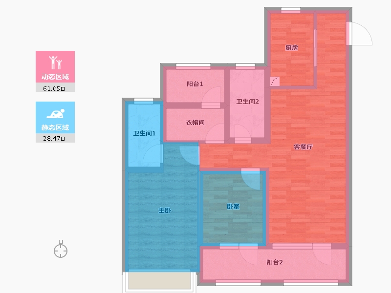 山东省-青岛市-凯景·领盛豪庭-78.00-户型库-动静分区