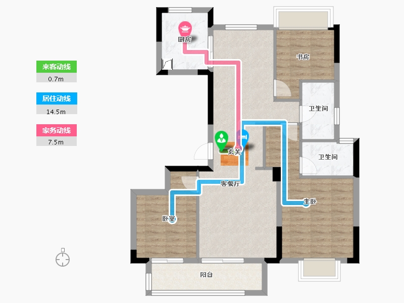 浙江省-台州市-聚贤府-98.07-户型库-动静线