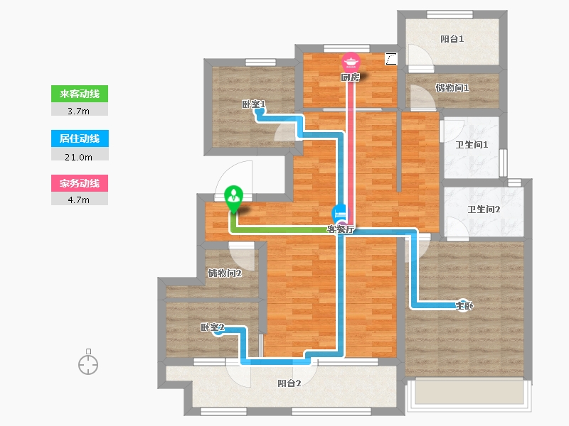 山东省-青岛市-凯景·领盛豪庭-94.00-户型库-动静线