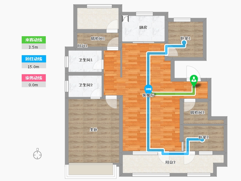 山东省-青岛市-凯景·领盛豪庭-94.00-户型库-动静线