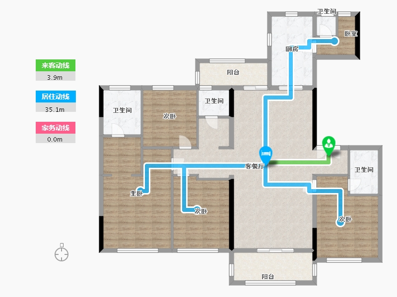 河南省-郑州市-名门紫园A2-155.23-户型库-动静线