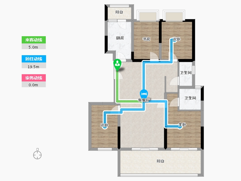 云南省-昭通市-昭通高速·凤凰广场云庐-105.72-户型库-动静线