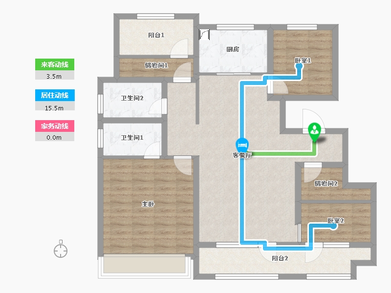 山东省-青岛市-凯景·领盛豪庭-99.00-户型库-动静线