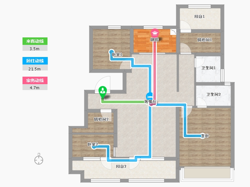 山东省-青岛市-凯景·领盛豪庭-98.00-户型库-动静线