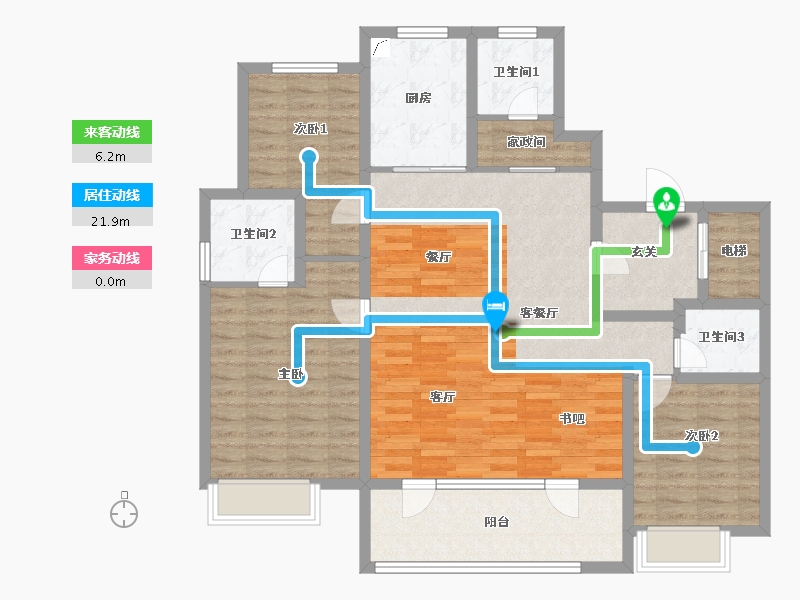 山东省-青岛市-海信凤台世家二期-115.00-户型库-动静线