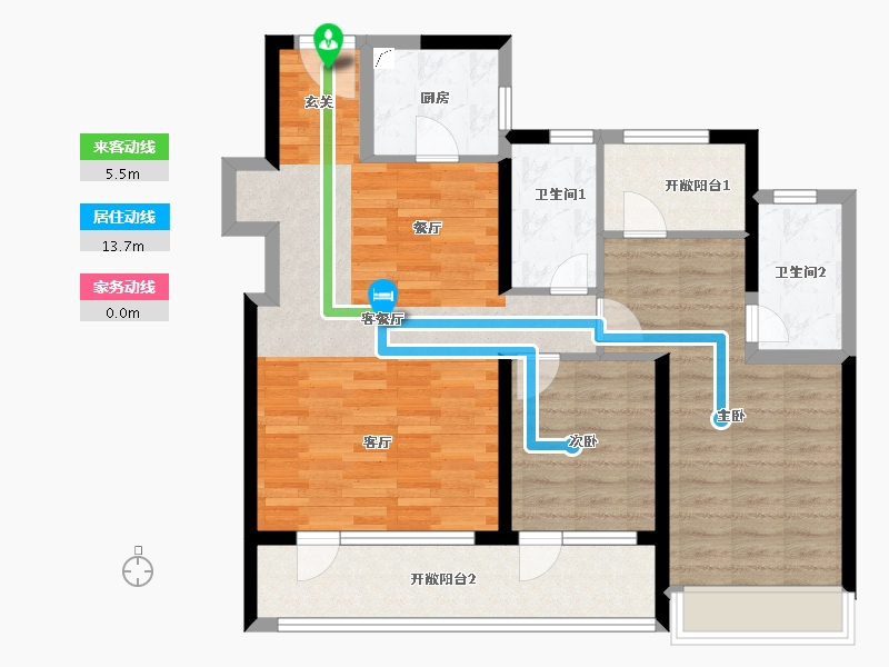 山东省-青岛市-融创中心·森海ONE-99.00-户型库-动静线