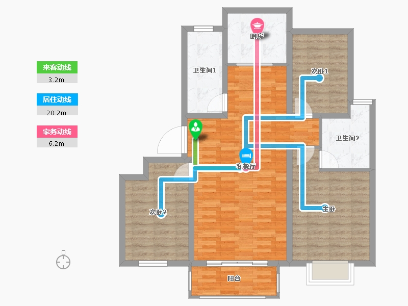 河北省-唐山市-巴斯御景湾-93.00-户型库-动静线