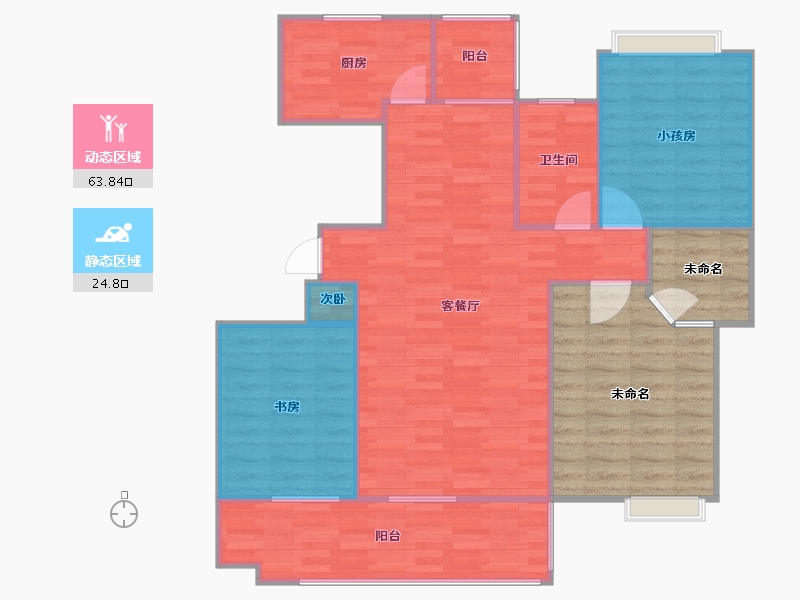 湖南省-怀化市-芙蓉新城-103.08-户型库-动静分区