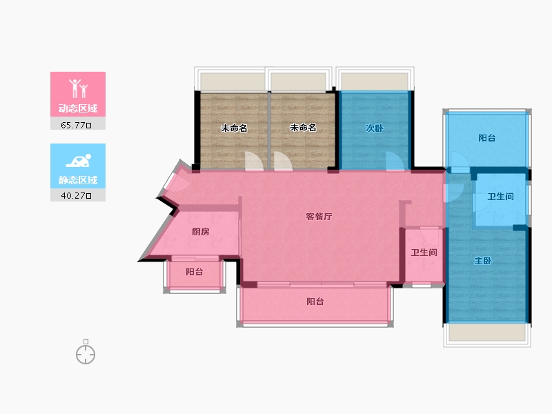 广西壮族自治区-柳州市-荣和公园里-128.00-户型库-动静分区