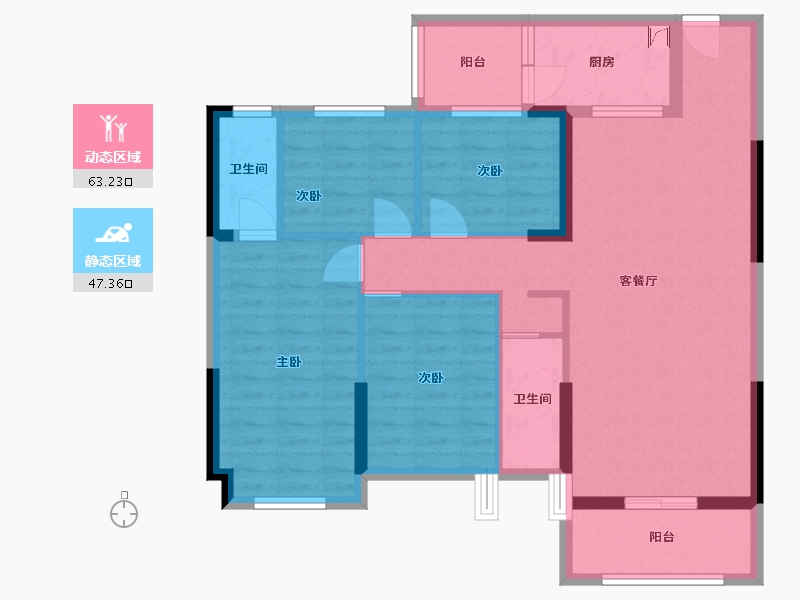 广东省-梅州市-梅县畲江豪园中心城-103.47-户型库-动静分区