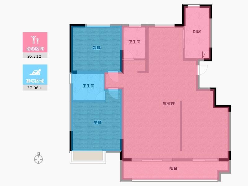 安徽省-淮南市-一品麓苑-120.00-户型库-动静分区