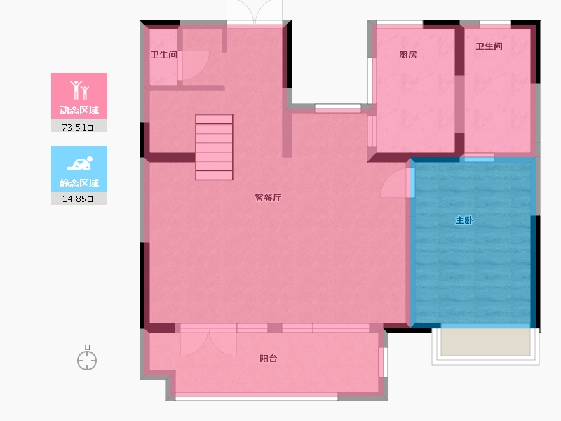 宁夏回族自治区-银川市-华远旭辉江南赋-144.00-户型库-动静分区