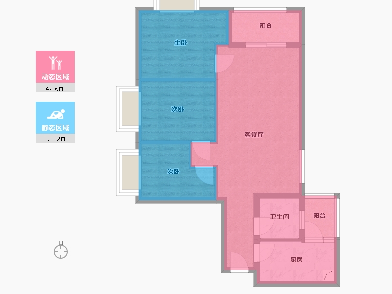 广东省-广州市-榕-66.00-户型库-动静分区