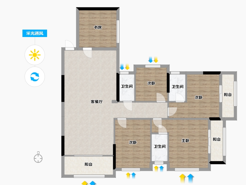 广西壮族自治区-柳州市-永安侗乡现代城-113.57-户型库-采光通风