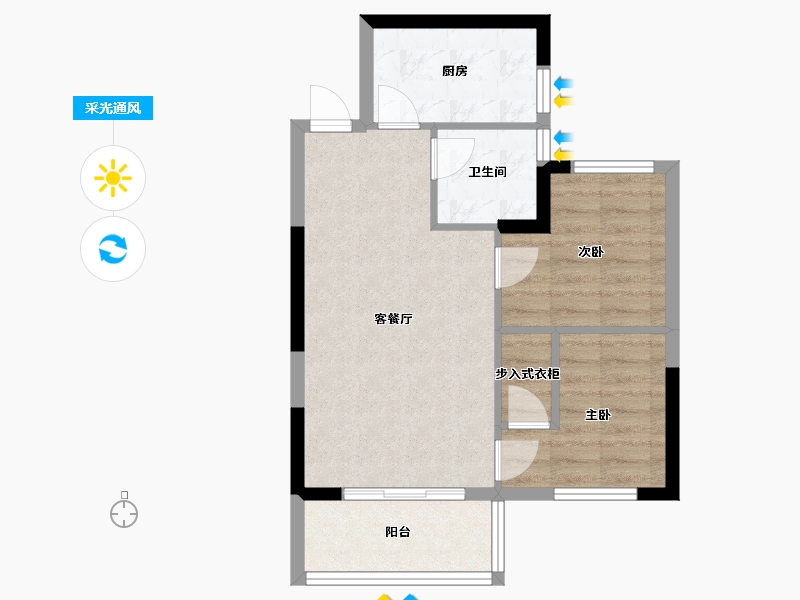 福建省-福州市-香缇郡-55.00-户型库-采光通风