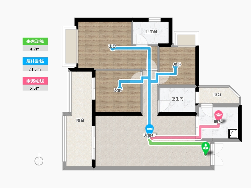 广东省-广州市-祈福名望天下-89.79-户型库-动静线