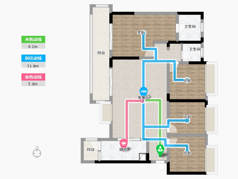 四川省-德阳市-世茂璀璨天城-119.00-户型库-动静线