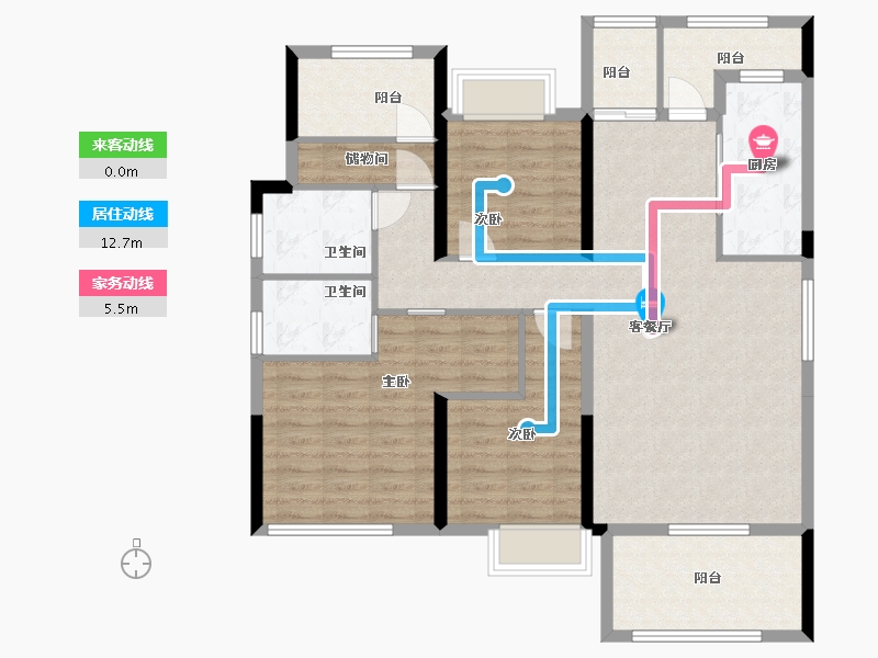 广东省-韶关市-金科集美-108.00-户型库-动静线