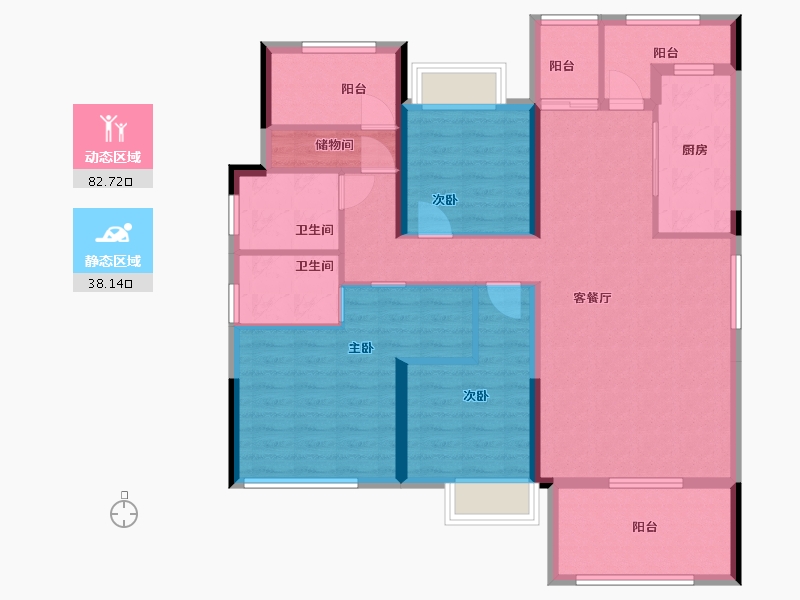 广东省-韶关市-金科集美-108.00-户型库-动静分区