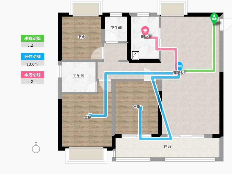 江西省-南昌市-鸿海溪园-88.00-户型库-动静线