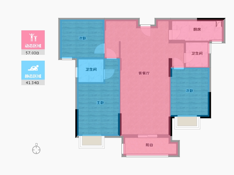 广西壮族自治区-桂林市-兴进御园-98.00-户型库-动静分区