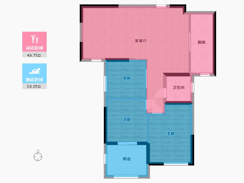 湖北省-咸宁市-海德公馆-80.00-户型库-动静分区