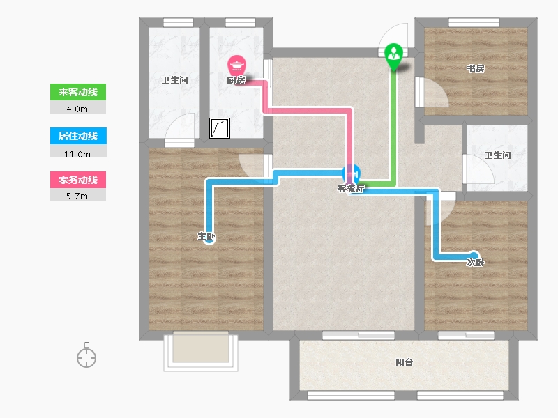 山东省-德州市-红磡龍著-85.00-户型库-动静线