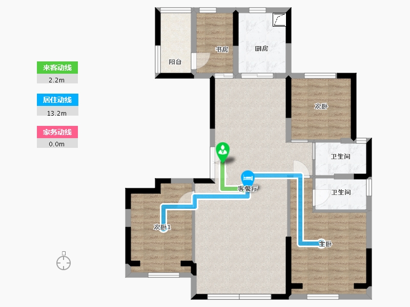 内蒙古自治区-通辽市-安华汇悦府-110.00-户型库-动静线