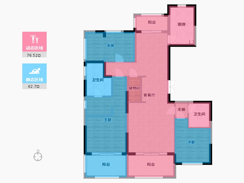 江苏省-连云港市-万润星河-124.50-户型库-动静分区