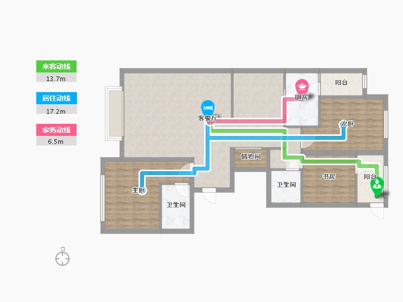 黑龙江省-大庆市-瀚城国际二期-135.00-户型库-动静线