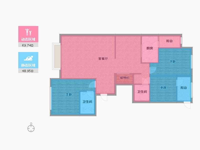 黑龙江省-大庆市-瀚城国际二期-135.00-户型库-动静分区