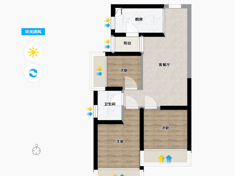 广东省-深圳市-布心01-08-55.00-户型库-采光通风