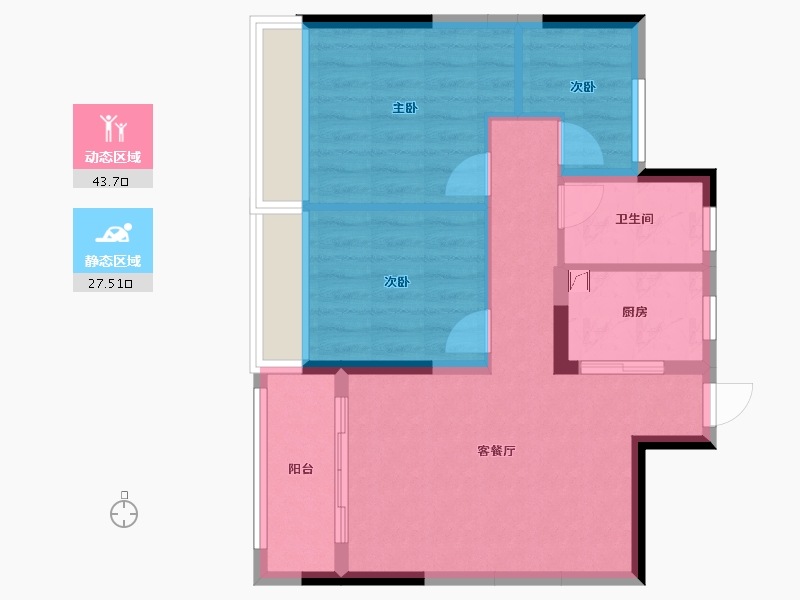 浙江省-绍兴市-尚贤府-68.00-户型库-动静分区