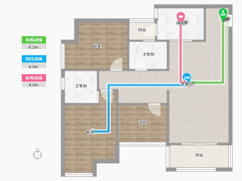 重庆-重庆市-首地江山赋-86.00-户型库-动静线