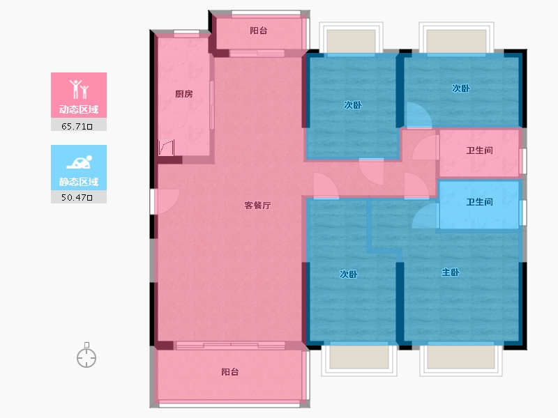 广西壮族自治区-南宁市-上林碧桂园-130.00-户型库-动静分区