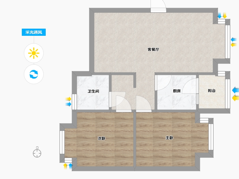 四川省-成都市-长福苑-50.00-户型库-采光通风