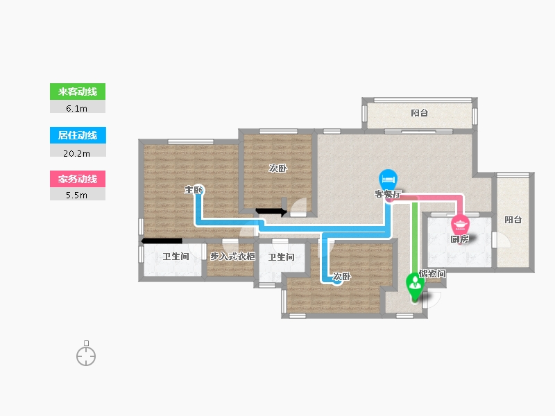 广东省-中山市-江华苑-129.88-户型库-动静线